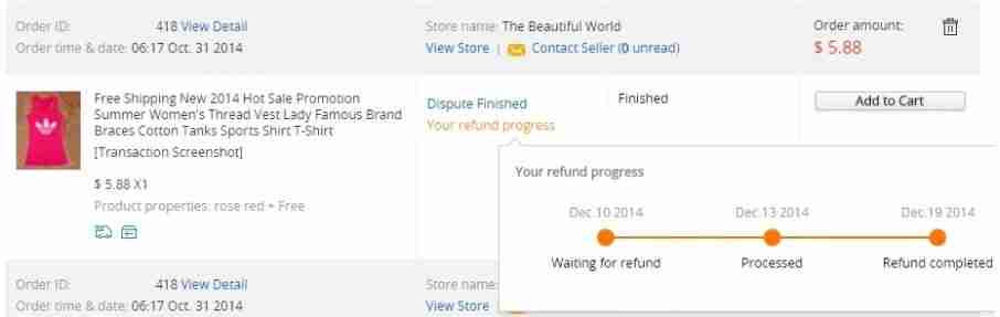 Getting Refund on Aliexpress