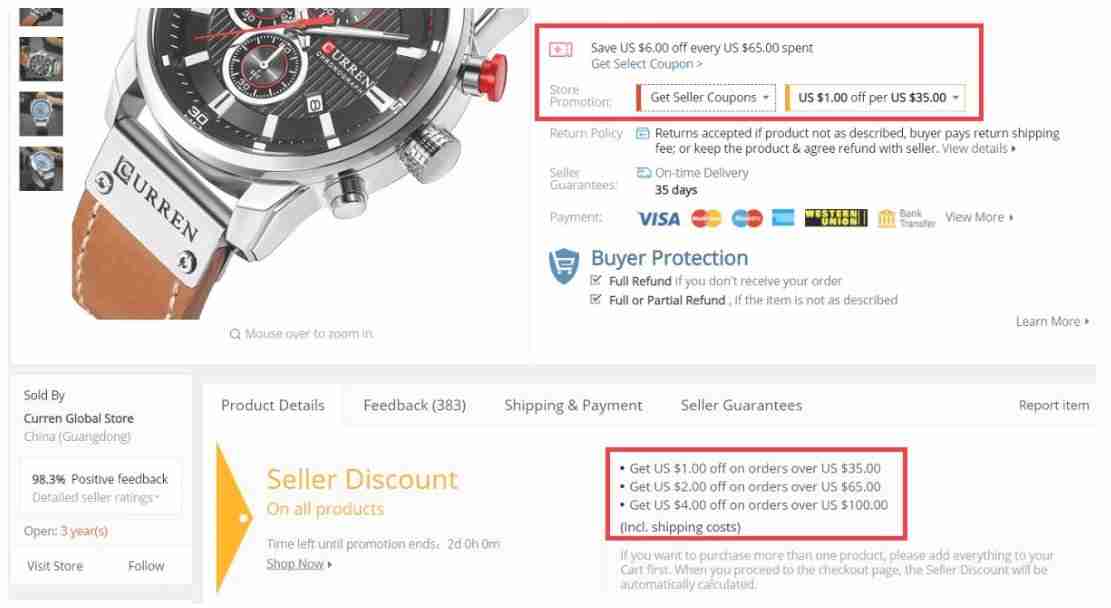 Aliexpress Sellers Coupons