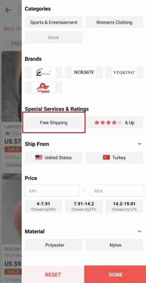 AliExpress Free Shipping - Using Search Filter to Find Free Shipping Products