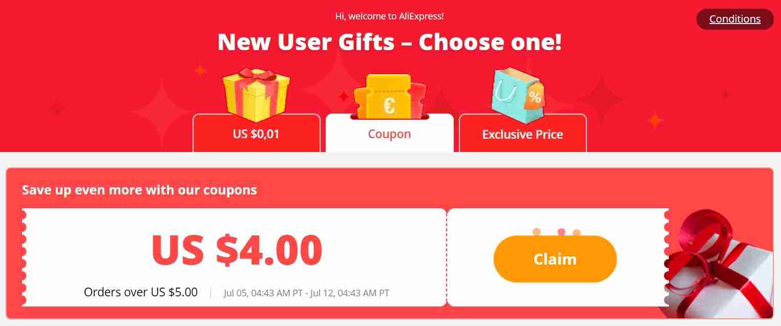 Aliexpress New User Coupon