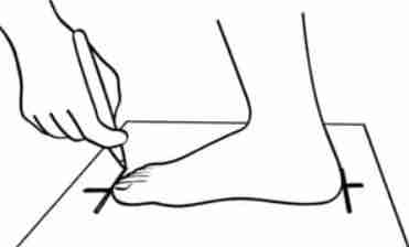 Measuring your foot